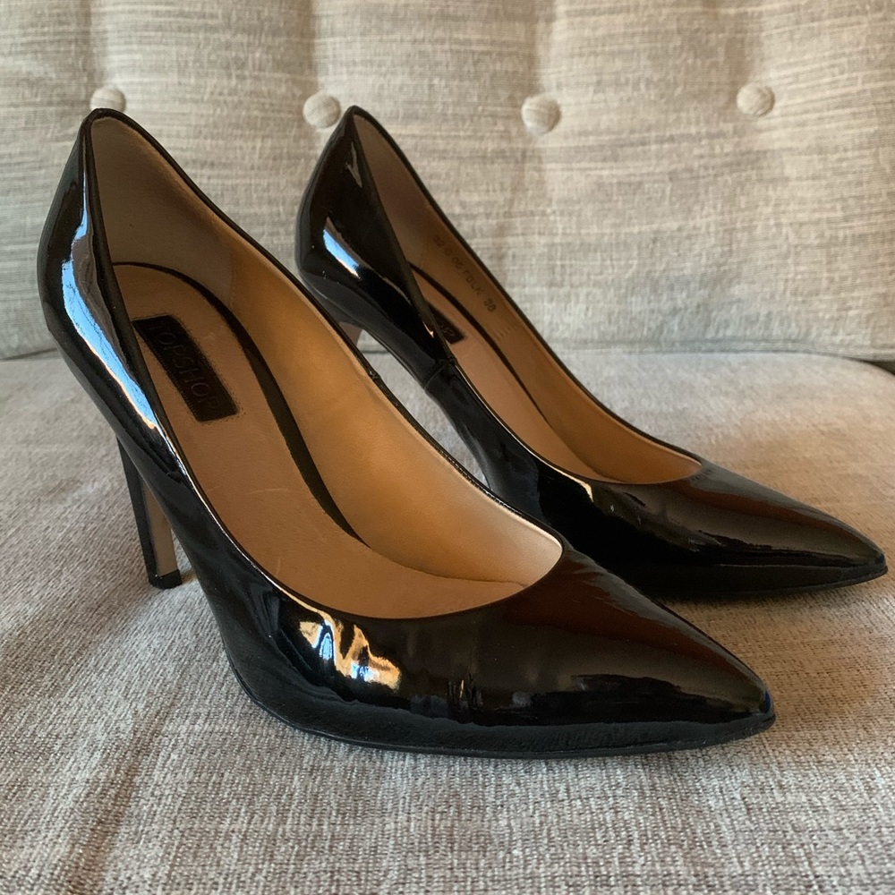 Topshop Black Patent Leather Heels - 38